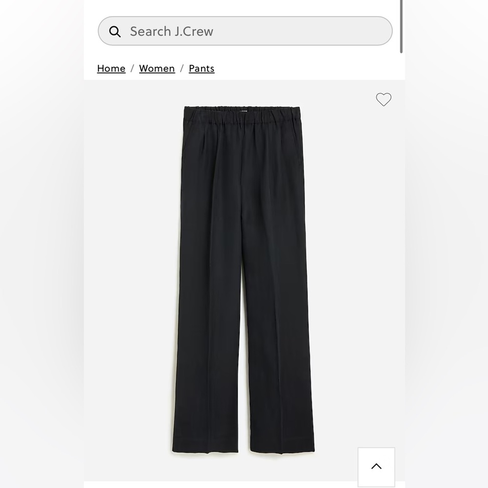 J. Crew Pleated pull-on pant in linen-cupro blend - Picture 8 of 9